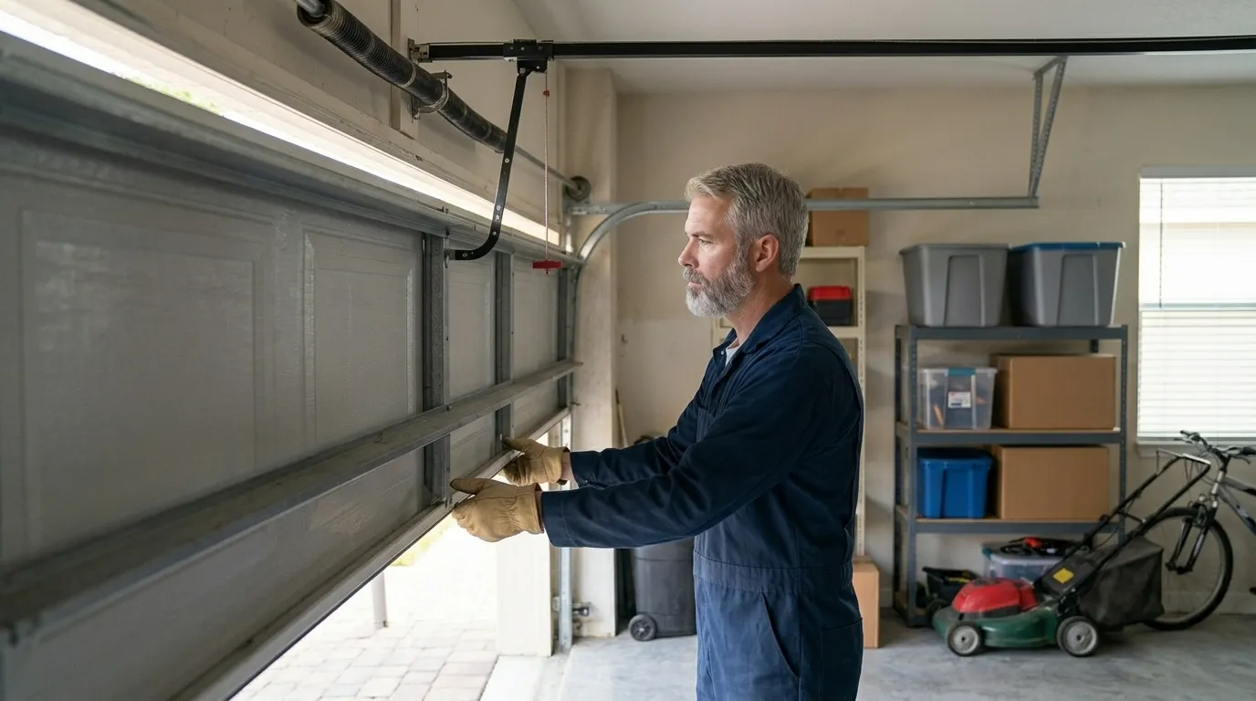 Garage door repair work in Oklahoma City, OK
